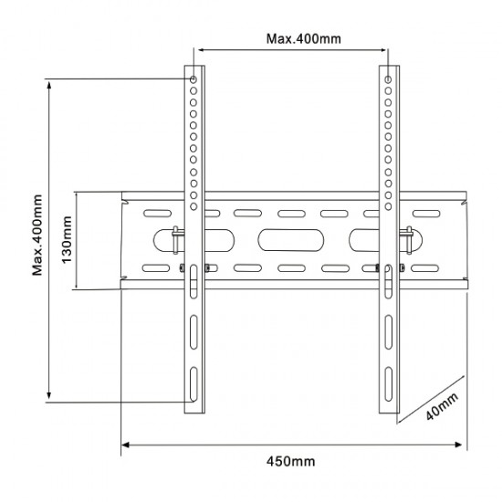 Βάση TV LCD Μαύρη 26-55''' Ρυθμιζόμενη