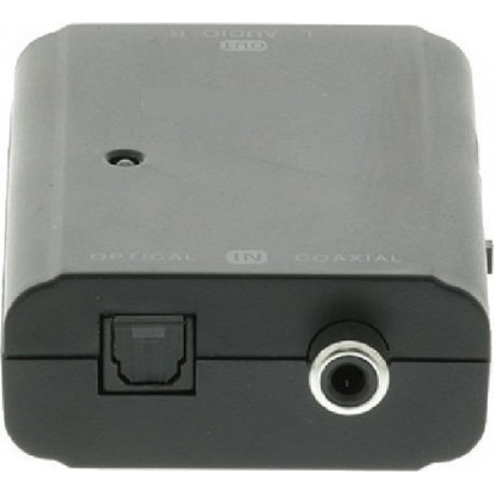 Μετατροπέας ψηφιακού ήχου από Oπτική ίνα (TosLink) θηλ. ή S/PDIF (RCA) θηλ.σε 2x RCA 