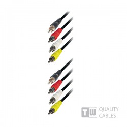 1.5M Nickel Rca Plug To 4RCA Plug
