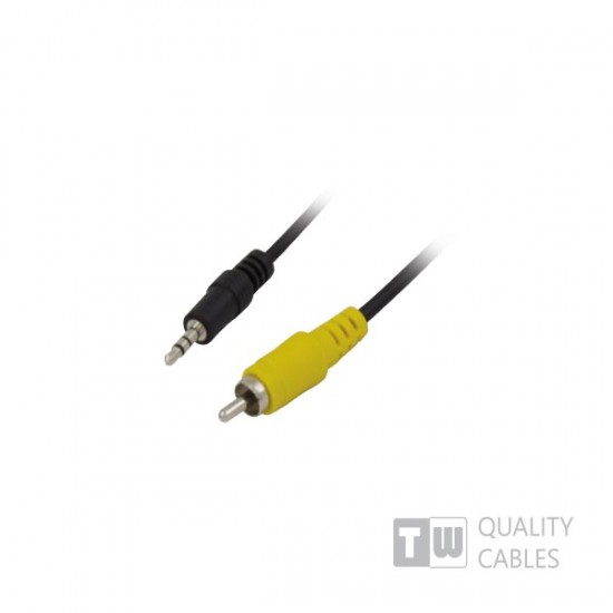 5M Stereo 3.5MM Plug To 1RCA Plug, Nickel 5M Stereo 3.5MM Plug To 1RCA Plug, Nickel