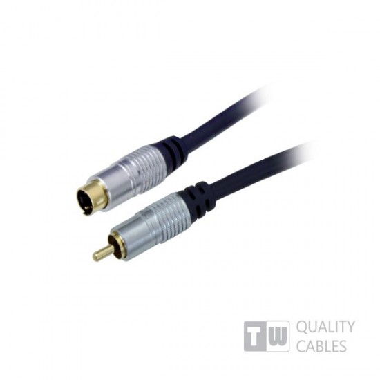 Gold 3M Hq  Premium S-Video Plug To Rca M blister pack