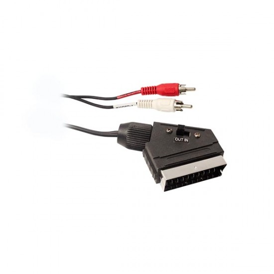 SCART- 2x RCA EN13 με διακόπτη, 1,5 m SCART- 2x RCA EN13 με διακόπτη, 1,5 m