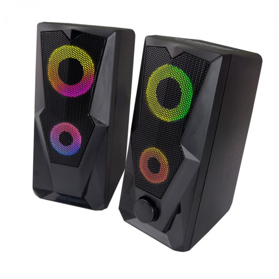 Ηχείο 2.0 USB w/LED Rainbow Baila EGS103