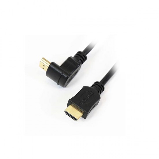 Καλώδιο Hdmi Μ/Μ 3m 1.4V γωνία Gold OMEGA Blister packing