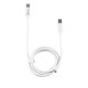 Καλώδιο Type C Long σε USB-C Type C Long 4.0A Φόρτισης - Data 1m Λευκό LCC01 Lime Καλώδιο Type C Long σε USB-C Type C Long 4.0A Φόρτισης - Data 1m Λευκό LCC01 Lime