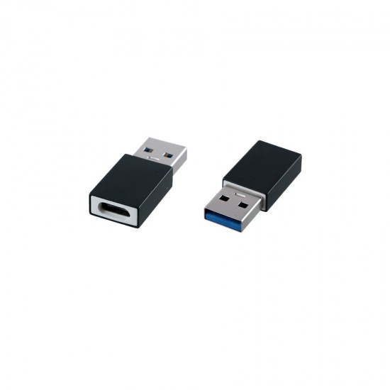 Μετατροπέας LONG TYPE C FEMALE ΣΕ USB 3.0 MALE 2.4A BLACK