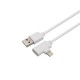 Καλώδιο 2A USB 2.0 σε Lightning M και Lightning F  Φόρτισης-Data 1m Well USB/LIGHTX2-1.0WE-WL