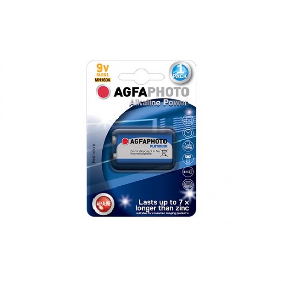 AGFA 9V 6LR61 1τεμ Αλκαλική Μπαταρία