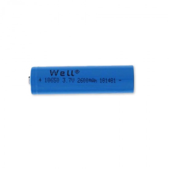 Well Μπαταρία LI-ION Flat terminal 3,7V 2600mAh ACCU-18650L/260-TH-WL