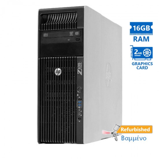 HP Z620 Tower Xeon E5-2620(6-Cores)/16GB DDR3/1TB/ATI 2GB/DVD /7P Grade A+ Workstation Refurbished P