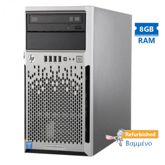 HP Proliant ML310e Gen8 Server Tower i3-3220/8GB DDR3/No HDD/4LFF/2xPSU/DVD/P222-512MB Grade A+ Refu