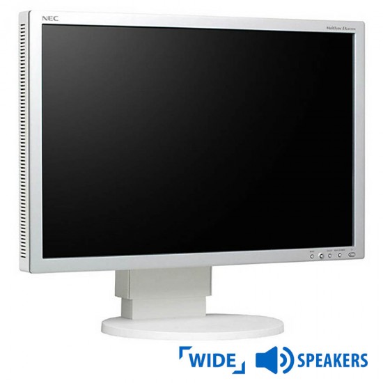 Used (A-) Monitor EA241W TFT/Nec/24”/1920x1200/Wide/White/w/Speakers/Grade A-/D-SUB & DVI-D & DP & U