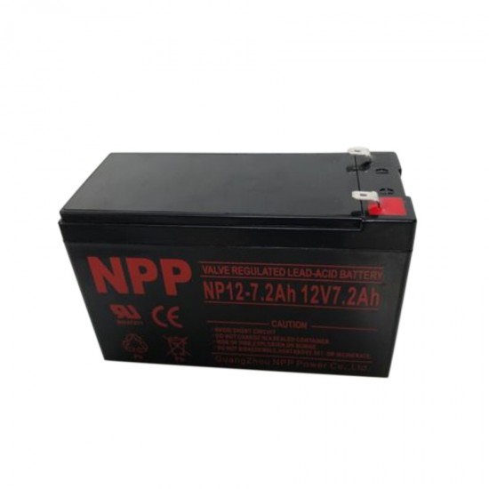 Μπαταρία Μολύβδου 12v 7.2AH Φαρδύ Πόλο NPP Power (UPS)