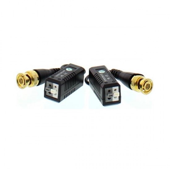 Video balun HD Passive με καλώδιο επέκτασης  2τεμ Well BLN-HD-C02-WL