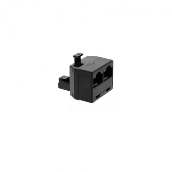 Adaptor Rj11-8P8C 1αρσενικό/2θηλυκά  Well TEL-0007-8/8BK-WL