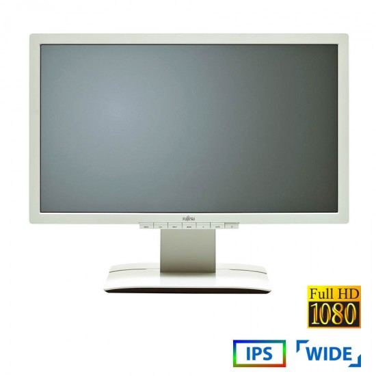 Used (A-) Monitor P23T-6 IPS LED/Fujitsu/23”FHD/1920x1080/Wide/White/Grade A-/D-SUB & DVI-I & DP & U