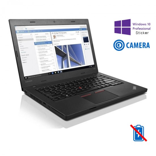 Lenovo (B) ThinkPad L460 i5-6200U/14”/4GB DDR3/500GB/No ODD/No BAT/Camera/10P Grade B Refurbished La