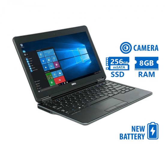 Dell Latitude E7250 i7-5600U/12.5”/8GB DDR3/256GB mSATA SSD/No ODD/Camera/New Battery/8P Grade A Ref