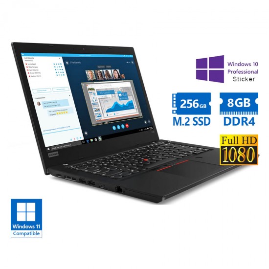 Lenovo (A-) ThinkPad L490 i5-8265U/14”FHD/8GB DDR4/256GB M.2 SSD/No ODD/Camera/10P Grade A- Refurbis