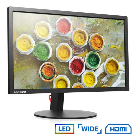 Used Monitor T2254p LED/Lenovo /22”/1680x1050/Wide/Black/Grade B/D-SUB & DP & HDMI