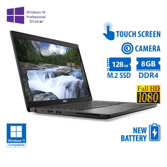Dell (A-) Latitude 7390 i5-8350U/13.3”FHD Touchscreen/8GB DDR4/128GB M.2 SSD/No ODD/New Battery/10P