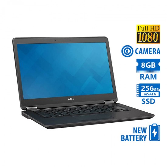 Dell Latitude E7450 i5-5300U/14”FHD/8GB DDR3/256GB mSATA SSD/No ODD/Camera/New Battery/8P Grade A Re