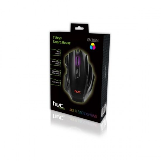 Gaming mouse USB 7Keys Προγραμματιζομενο 2750dpi Hvt GM308B