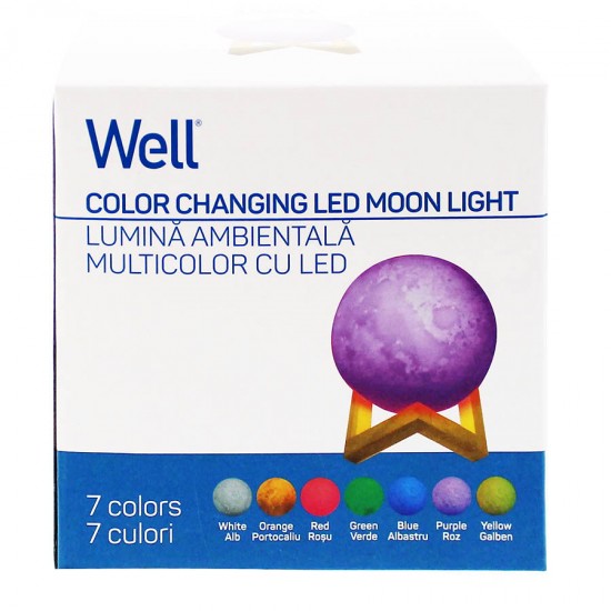 Φωτιστικό LED Φεγγαρόμπαλα 7 χρώματα Well DECOL-MNL/MC7-WL Φωτιστικό LED Φεγγαρόμπαλα 7 χρώματα Well DECOL-MNL/MC7-WL