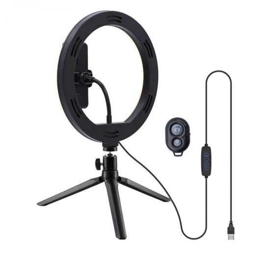 Ring Light LED USB Tripod 25cm with Remote Control Well RING-LIGHT-10-WL