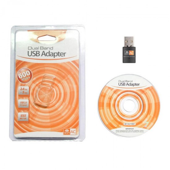 Wireless Dual Band USB Adapter AC600M