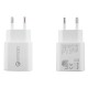 Universal USB 3.0 Fast Travel Wall Charger QC 3.0 4000mA 5V-9V-12V Λευκό Lime LTU24