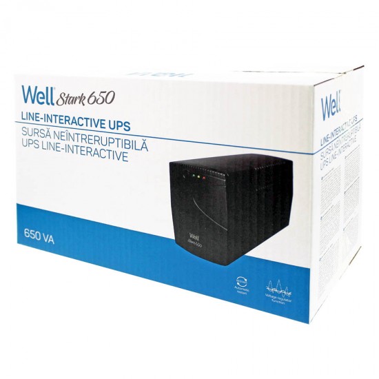 UPS 650VA Well LINE INTERACTIVE UPS-LINT-STARK650-WL