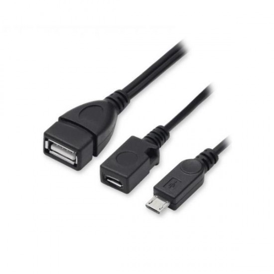 Adaptor cable OTG USB F σε Micro USB M/F Well ADAPT-USBF/UUSB2/OTG-0.15