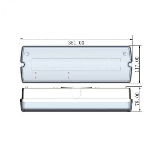 Φωτιστικό Ασφαλείας 3W 30xLED Well επαναφορτιζόμενο LEDBHEC-3W/30L-IP65-WL