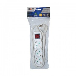 Πολύπριζα 3θ Με Διακόπτη 1,5M,3g1,5 COM