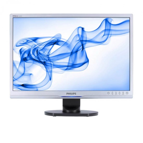 Used Monitor 220SW TFT/Philips/22”/1680x1050/Silver/Black/w/Speakers/D-SUB & DVI-D