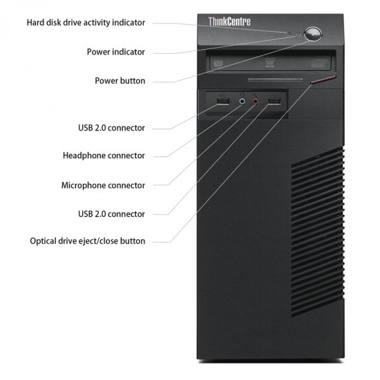 Lenovo M73 Tower i5-4570/4GB DDR3/500GB/DVD/8P Grade A+ Refurbished PC