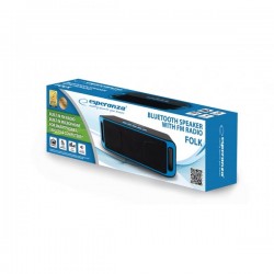 Ηχείο Bluetooth 6W Hands-Free & w/FM Radio Μαύρο/Μπλε EP126KB