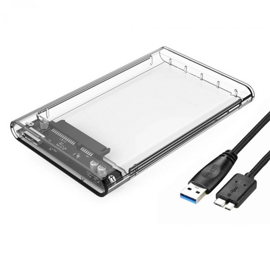 Enclosure USB 3.0 HDD 2.5SATA Transparent USB3TRP