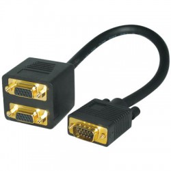 Kαλώδιο - Splitter VGA αρσ.σε 2x VGA θηλ.