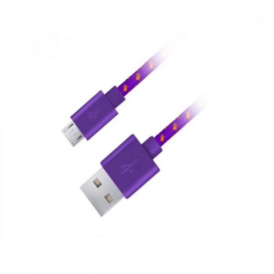 Καλώδιο USB to Micro USB 2.0 1m Fabric διάφορα χρώματα