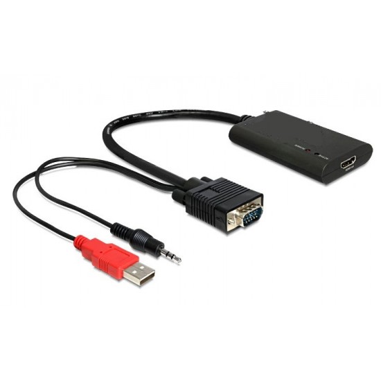 Μετατροπέας εικόνας και ήχου από VGA + Audio σε HDMI