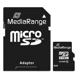 Καρτα Μνημης MediaRange  MicroSd 8Gb+ adaptor Class 10