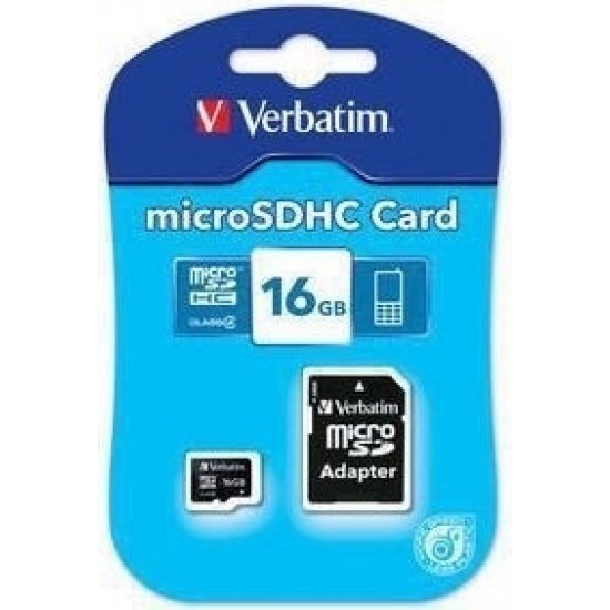 Καρτα Μνημης Verbatim Micro Sd 16Gb+ adaptor