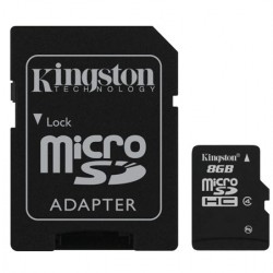 Καρτα Μνημης Kingston MicroSd 8Gb+ adaptor