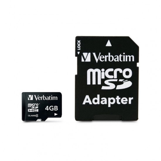 Καρτα Μνημης Verbatim Micro Sd 4Gb+ adaptor