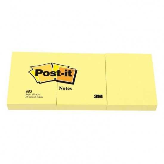 Αυτοκόλλητα Χαρτάκια Post-it 38Χ51 3M