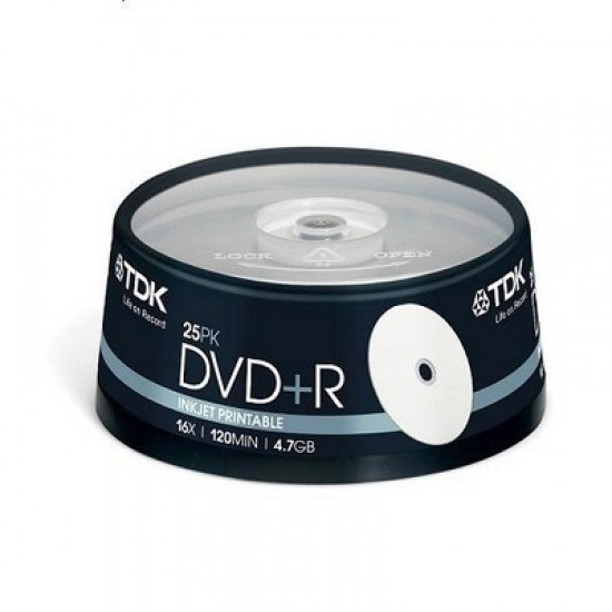 Dvd+r Tdk 4,7GB Cake 25Τεμ.