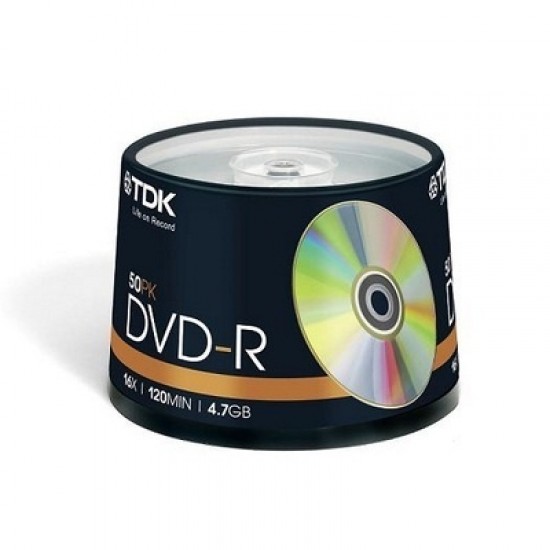 Dvd-r Tdk 4,7GB Cake 50Τεμ.