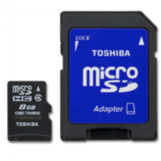 Καρτα Μνημης Toshiba Micro Sd 8Gb + adaptor